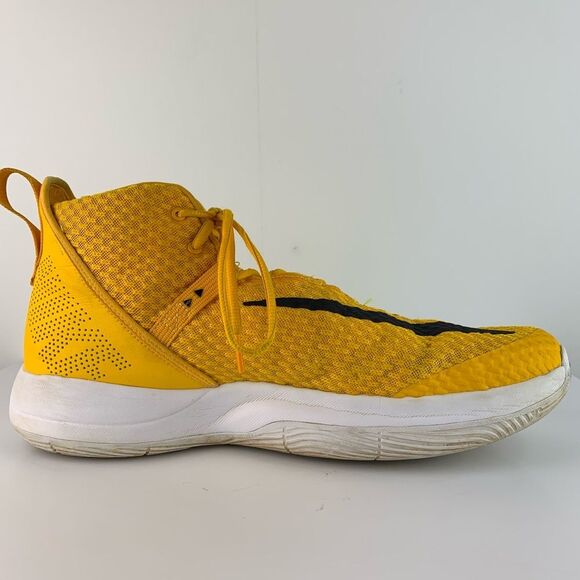 Nike men’s Yellow Zoom Rize TB 'University Gold' hi top basketball shoes size 14 - Picture 3 of 12